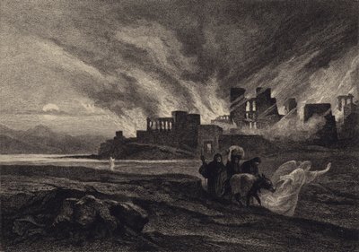Szodoma pusztulása alkotó: after Albert Robida