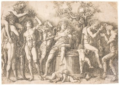 Hátsó csatorna a boroshordónál alkotó: after Andrea Mantegna