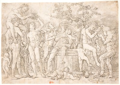 Hátsó csatorna a boroshordónál alkotó: after Andrea Mantegna