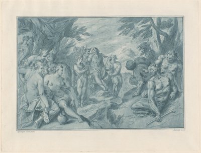 Zenei verseny Apollo és Pan között alkotó: after Bartholomaeus Spranger Andrea Scacciati