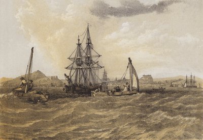 Edinburgh a Frith of Forthból (chromolitho) alkotó: after C. Stanfield
