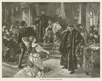 Othello a szenátorok előtt alkotó: after Carl Ludwig Friedrich Becker