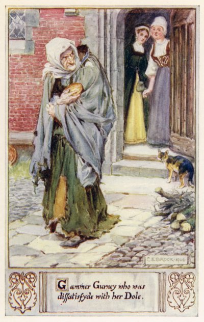 Gammer Gurney, aki elégedetlen volt Dole-jával alkotó: after Charles Edmund Brock