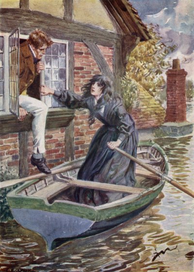 Maggie Tulliver megmenti Tomot a malomban alkotó: after Charles Edmund Brock