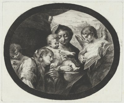 A Szűz és a Gyermek angyalokkal alkotó: after Correggio Vivant Denon