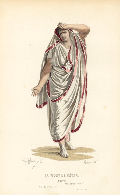 Caesar halála, Brutus alkotó: after Edmond A.F. Geffroy
