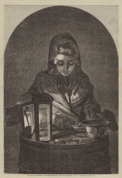 Augusztus 4., a múlt század osztriga-asszonya alkotó: after Edmond Morin