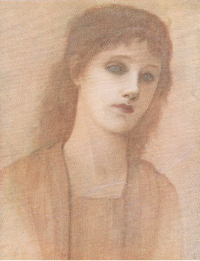 Tanulmány egy fejről, Bibbys Annual, 1916-1917 alkotó: after Edward Coley Burne-Jones
