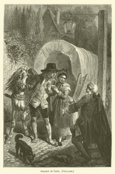 Jeannot és Colin, Voltaire alkotó: after Emile Antoine Bayard