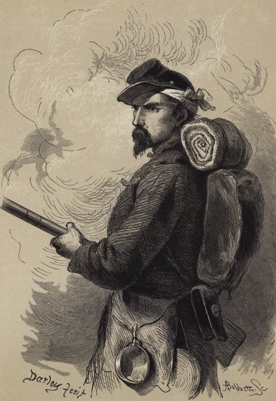 Az amerikai polgárháború katonája alkotó: after Felix Octavius Carr Darley