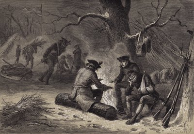 Az amerikai csapatok Valley Forge-ban alkotó: after Felix Octavius Carr Darley