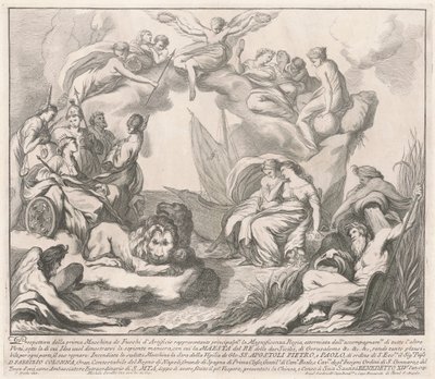 Az 1741-es Prima Macchina Kína számára: A királyi nagyszerűség allegóriája alkotó: after François Hutin Miguel de Sorellò