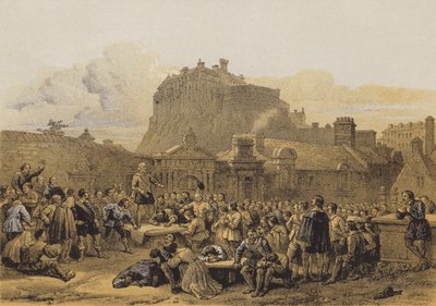 Greyfriars Churchyard, a Szövetség aláírása (chromolitho) alkotó: after George Cattermole