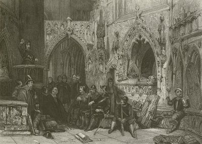 Puritán katona prédikál alkotó: after George Cattermole