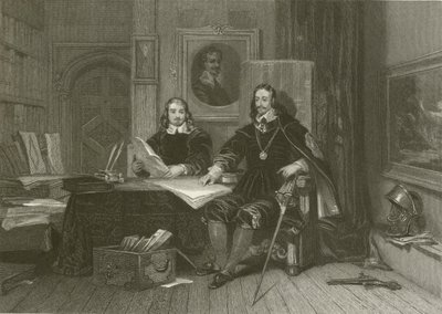 A király és Hyde Oxfordban alkotó: after George Cattermole