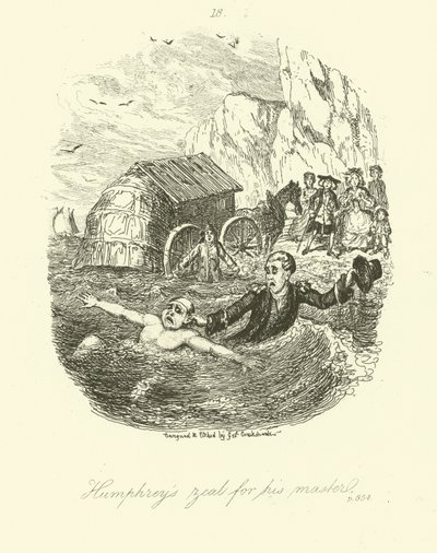 Illusztráció Humphry Clinkerhez, Tobias Smollett alkotó: after George Cruikshank