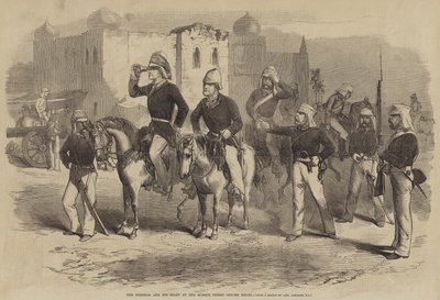 A tábornok és vezérkara a mecsetnél, Delhi előtt alkotó: after George Francklin Atkinson