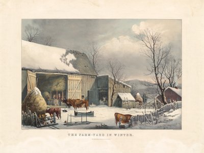 A Tanyaudvar télen alkotó: after George Henry Durrie