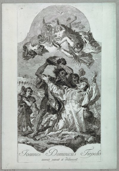 Szent István mártíromsága alkotó: after Giovanni Battista Tiepolo