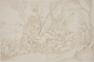 A Jupiter szoptatta Amaltheát alkotó: after Giulio Romano