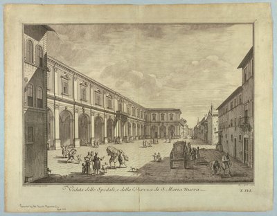 Kilátás Firenzére, tányér a "XXIV. választásból. Kilátás Firenze város fő kerületeire, tereire, templomaira és palotáira" alkotó: after Giuseppe Zocchi