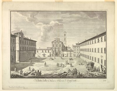 Kilátás Firenzére, tányér a "XXIV. választásból Kilátás Firenze város fő kerületeire, tereire, templomaira és palotáira" alkotó: after Giuseppe Zocchi