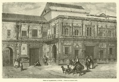 Palais de lAyuntamiento, Sevillában alkotó: Gustave after Dore