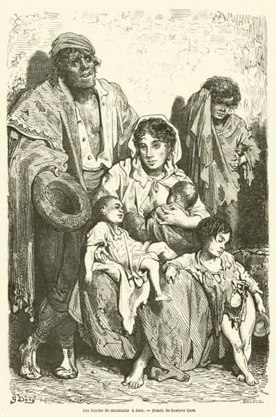 Kolduscsalád Jaénban alkotó: Gustave after Dore
