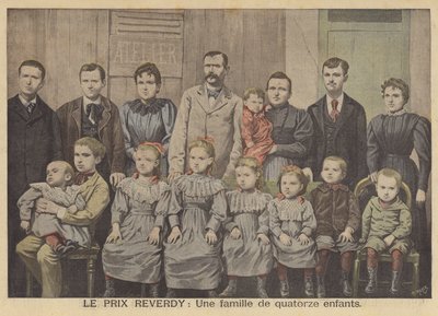 A Reverdy-díj kitüntetettjei. A Vandenbrouch család és tizennégy gyermekük alkotó: after Henri Meyer