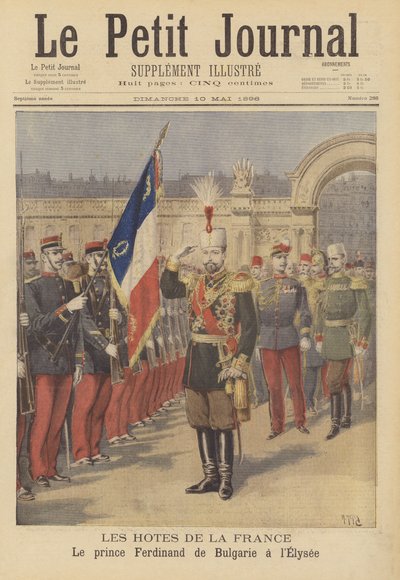 Királyi látogatók Franciaországba: Ferdinánd bolgár herceg az Elysee-palotában alkotó: after Henri Meyer