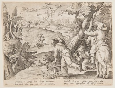Fowling alkotó: after Jan van der Straet, called Stradanus