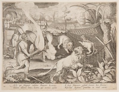 Oroszláncsapda alkotó: after Jan van der Straet, called Stradanus