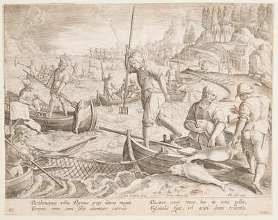 Tonhal horgászat alkotó: after Jan van der Straet, called Stradanus
