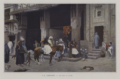 Egy utca Kairóban alkotó: after Jean Leon Gerome