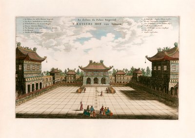 császári palota, Peking, Kína alkotó: after Johannes Nieuhof