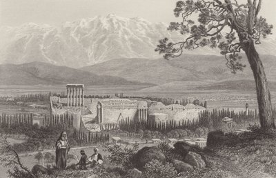 Libanon hegység és Baalbec alkotó: after John Douglas Woodward