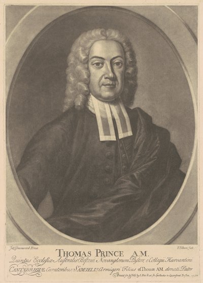 Thomas Prince, A.M. alkotó: after John Greenwood Peter Pelham