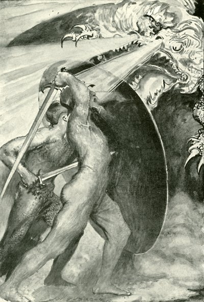 Mindkét harcos a vaspajzs mögött állt alkotó: after John Henry Frederick Bacon