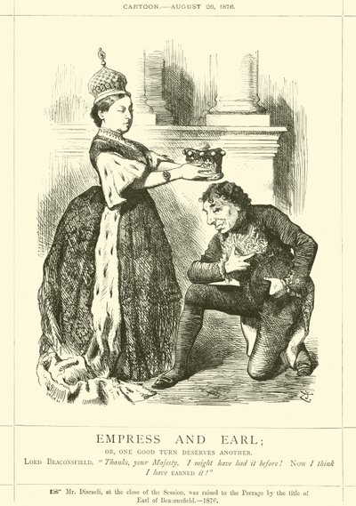 császárné és gróf; vagy egy jó kanyar megérdemel egy másikat alkotó: after John Tenniel