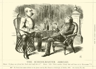 Az iskolamester külföldön alkotó: after John Tenniel