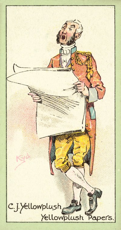 C J Yellowplush, Yellowplush papírok (chromolitho) alkotó: after Joseph Clayton Clarke