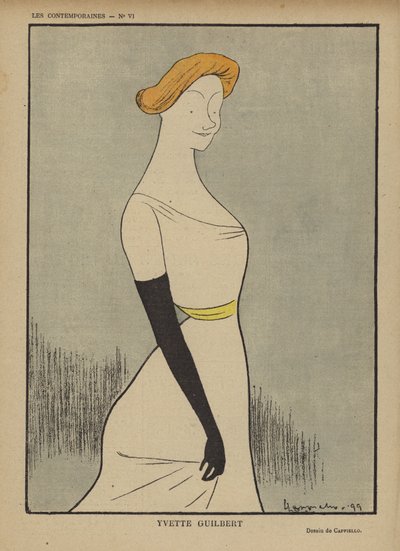 Yvette Guilbert, a Le Rire illusztrációja alkotó: after Leonetto Cappiello