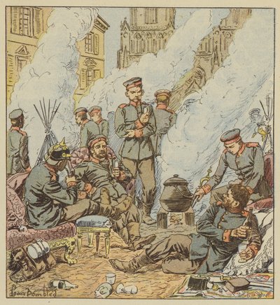 Az orléansi csata után a németek a város utcáin alkotó: after Louis Charles Bombled