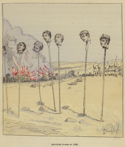 Atrocities hovas en 1845 alkotó: after Louis Charles Bombled
