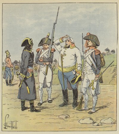 Bonaparte kihallgat egy kövér fogoly osztrák őrnagyot alkotó: after Louis Charles Bombled