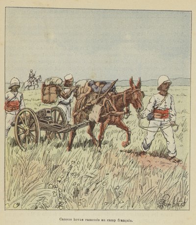Hovas ágyúkat hoztak vissza a francia táborba alkotó: after Louis Charles Bombled