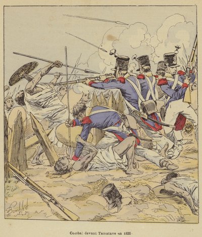 Harc a Tamatave előtt 1829-ben alkotó: after Louis Charles Bombled