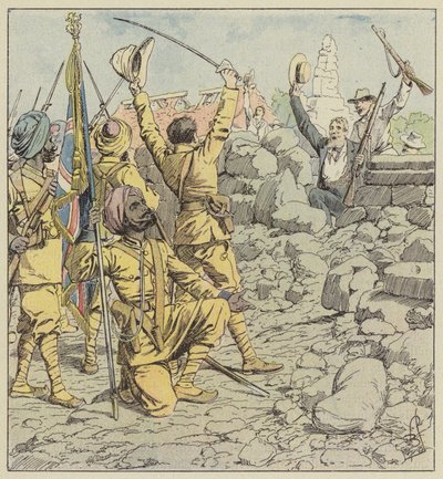 Kötvények kiadása, szikhek beléptetése alkotó: after Louis Charles Bombled