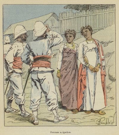 madagaszkári nők alkotó: after Louis Charles Bombled