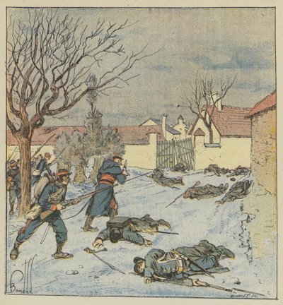 A Peytavin hadosztály megtámadja Poupryt alkotó: after Louis Charles Bombled